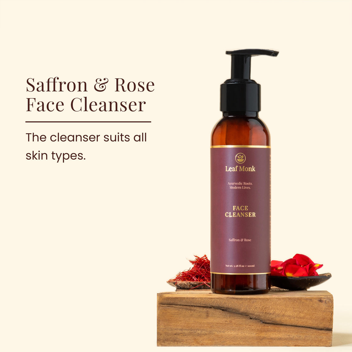 Face Cleanser with Saffron & Rose