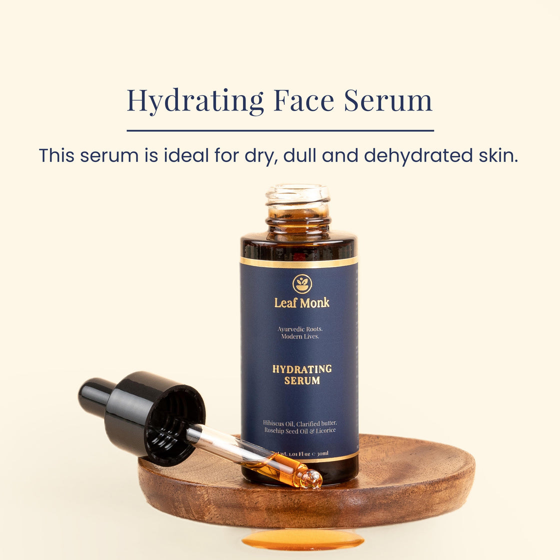 Hydrating Serum with Hibiscus Oil, Clarified Butter, Rosehip Seed Oil, & Licorice