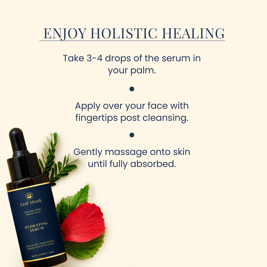 Hydrating Serum with Hibiscus Oil, Clarified Butter, Rosehip Seed Oil, & Licorice