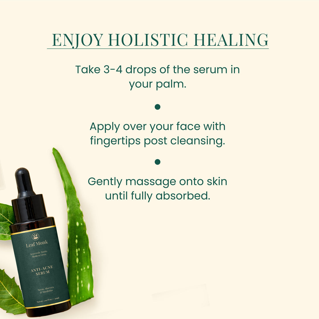 Anti Acne Serum with Neem, Aloevera & Manjishtha